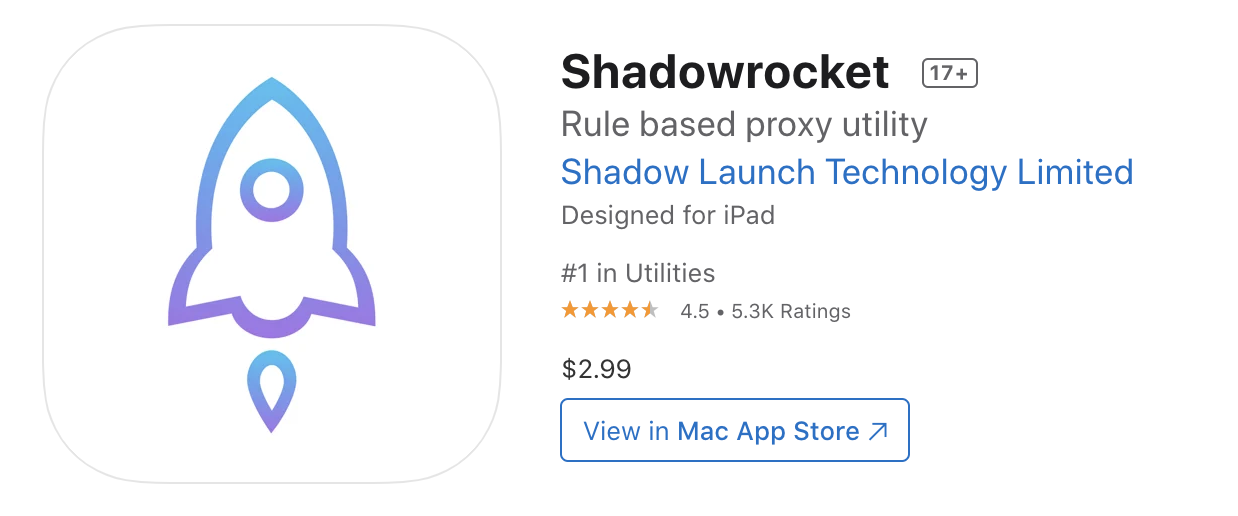 Shadowrocket是收费的吗?