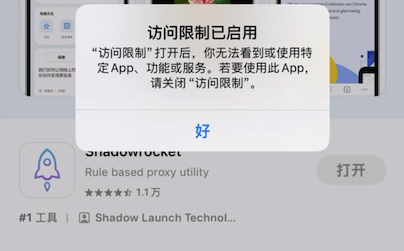 iPhone访问限制已启用